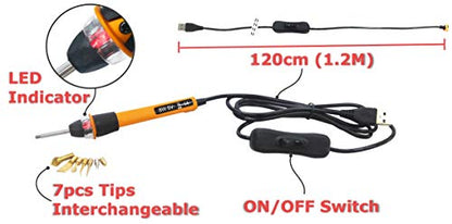 KINGTOOL 3D Printing Smoothing Tool Kit, 3D Printing Modify Finishing Tool, Cleaning Needle, Scarper (USB Power Cord) (Charcoal) - color: Charcoal