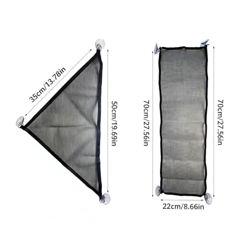 2pcs Bearded Dragon Hammock,Breathable mesh Reptile Hammock | Bearded Dragon Climbing Accessories for Lizards, Geckos, Chameleons, etc（Black）
