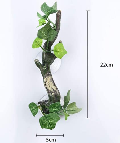 Resin Reptiles Branch for Terrarium | Crested Gecko Tank, Arboreal Cage Decoration, For Tree Frog Gecko Lizard Snake Anole, Climbing