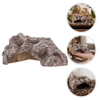 Reptile Rock Hideout Cave for Terrariums and Aquariums Simulation Rock Habitat Decor Shelter for Lizards Turtles Snakes and Amphibians