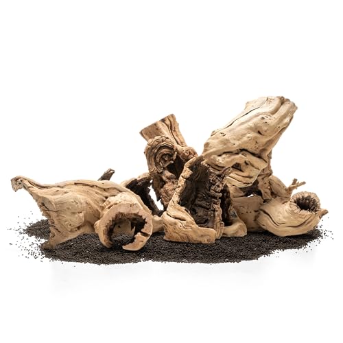 Driftwood - Grape Wood Hollow Log - Natural Aquarium Décor for Planted Tanks, Reptile Habitats, Bioactive Setups, and Terrariums – Small 1Pc, 5-10" - size: 1 Piece