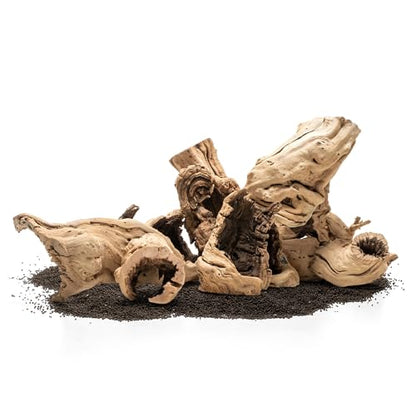Driftwood - Grape Wood Hollow Log - Natural Aquarium Décor for Planted Tanks, Reptile Habitats, Bioactive Setups, and Terrariums – Small 1Pc, 5-10" - size: 1 Piece