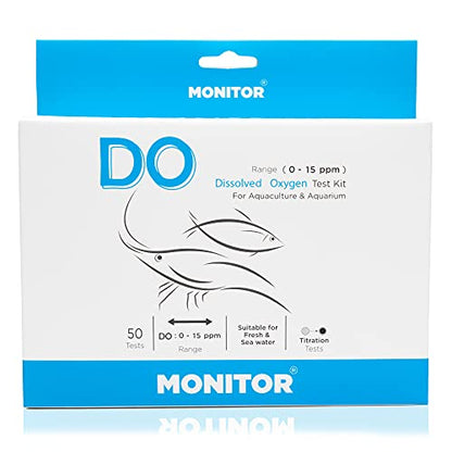 Monitor DISSOLVED Oxygen Test KIT (60 Tests) - Monitor Aquarium and aquaculture Water Quality