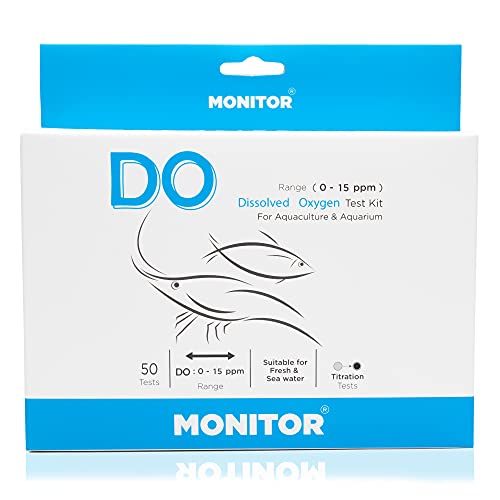 Monitor DISSOLVED Oxygen Test KIT (60 Tests) - Monitor Aquarium and aquaculture Water Quality