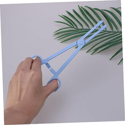 2pcs Plastic Reptile Stool Clamp for Easy Pet Waste Cleanup Stylish Scissors Design for Lizards Birds and Animals