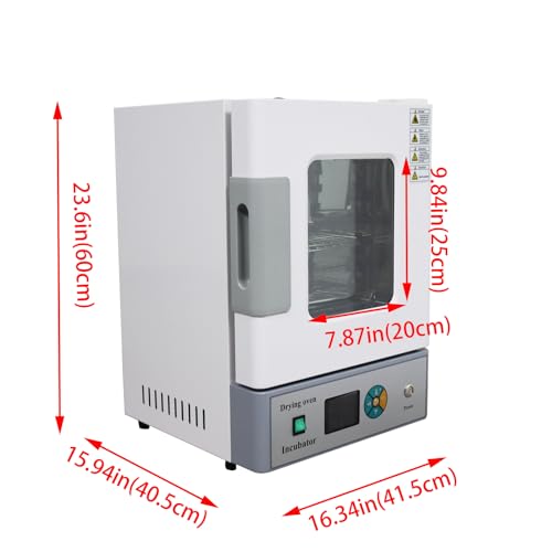 20L Lab Incubator and Drying Oven Constant Temperature RT+5-300℃ Laboratory Incubator for Seed Germination Medical Science 304 Stainless Steel 110v 600w
