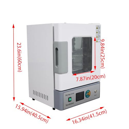 20L Lab Incubator and Drying Oven Constant Temperature RT+5-300℃ Laboratory Incubator for Seed Germination Medical Science 304 Stainless Steel 110v 600w