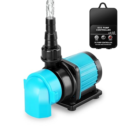 320GPH Mini Aquarium DC Water Pump with Controller, DC24V 12W Submersible Return Pump for Fish Tank,for 20g to 50g nano desktop Aquariums,Fountains,Sump,Hydroponic - size: 320GPH,12W,4FT