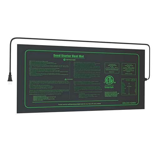iPower Waterproof Seedling Heat Mat 10" x 20", ETL Certified Durable Germination Heating Pad, for Seed Starting Propagation - size: 10" x 20", style: Heat Mat Upgrade Version