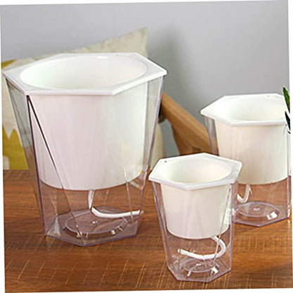 LIOOBO Flower Pot Self-Watering Planter Large Indoor Plant Pot Plastic Easy Care Decorative for Office Home