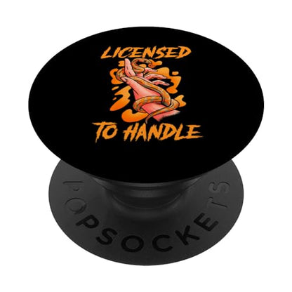 Snake Handling Gloves Reptile Herpetology Snake Handler PopSockets Standard PopGrip - style: Standard