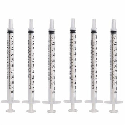 Wonder O-ring Syringe - 1 ml Slip-Tip Syringe - Silicone Sterile Silicone O-ring Syringes for Handfeeding Animals, Administering Supplements, Measuring Liquids and More (6 pack) - size: 6 pack