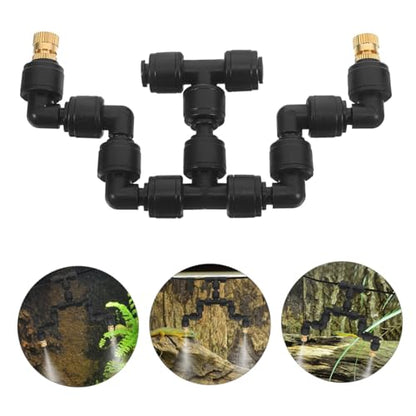 Toyvian Misting Nozzle for Reptile Terrariums Adjustable Spray System for Plant Humidification and Cooling 1/4 Connector Efficient Atomizing Sprayer