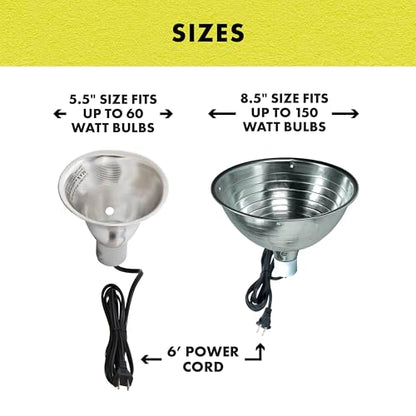 Zilla Silver Reflector Domes 5.5 Inches - size: 5.5 Inch