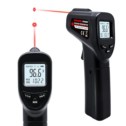 Infrared Thermometer Temperature Gun (NOT for Humans) -58℉~1022℉ (-50℃～550℃) Non-Contact Laser Instant-Read Digital Laser Infrared Ir Thermometer with Backlight(Black) - color: Black