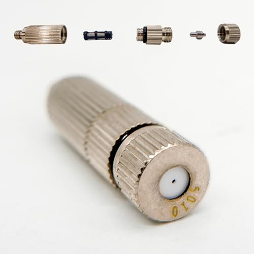 20 Pcs Stainless Steel Misting Nozzles, 3/16" Thread 10/24 UNC | for Outdoor Cooling Misting System, High Pressure Anti Drip Cleanable, 0.3mm and 0.5mm Orifice