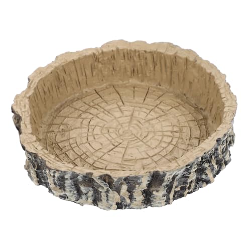 MERRYHAPY Reptile Food and Water Dish Durable Resin Tortoise Feeder for Lizards Frogs and Geckos Practical Storage Container for Reptile Pets