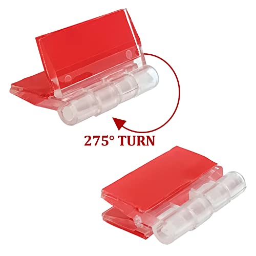 15 Pcs Acrylic Hinge&Self-Adhesive Latches Kit, 30x35mm Transparent Hinges | Clear continuous hinges with self-adhesive buckles, easy installation for DIY acrylic cabinets and aquarium accessories