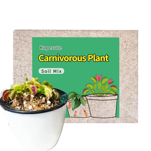 Carnivorous Plant Soil Mix 3 Qts, Include Perlite and Sphagnum Moss Debris, Great Potting Soil for Venus Fly Traps, Pitcher Plants, Sundews - size: 3 QT