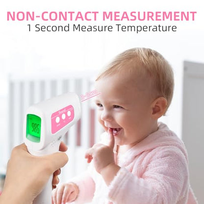 Snomd Non-Contact Infrared Forehead Thermometer for Adults, Kids & Baby, 3-in-1 No-Touch Digital Fever Temperature Gun, Accurate & Fast Reading