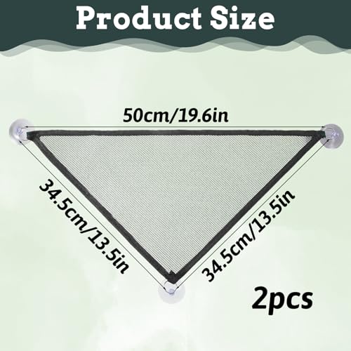 Reptile Hammock 2 Pcs Bearded Dragon Hammocks Mesh Breathable Reptile Hammock for Lizard, Leopard Geckos, Ball Python, Geckos, Anoles, Snakes, Chameleon, Black