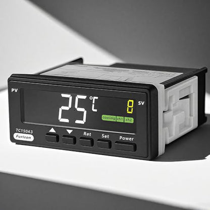 Refrigerator Temperature Controller, Fridge Freezer Thermostat - Digital Display, Precise Cooling Control for Home & Commercial Use, Easy Install, Energy Saving, 100~240V