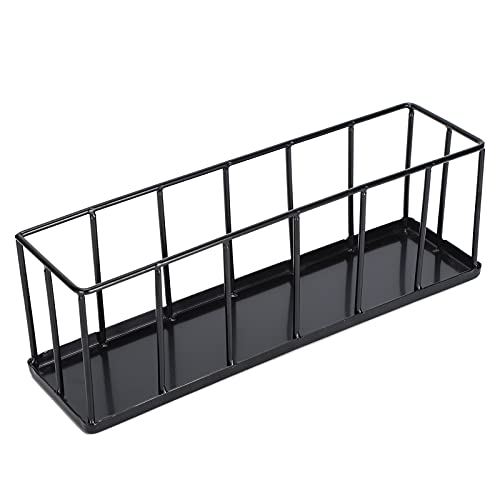 Omabeta Stainless Steel Tortoise Feeder Multifunctional Food Dispenser for Reptiles 30x10x8cm Easy Clean and Safe Feeding (Black)