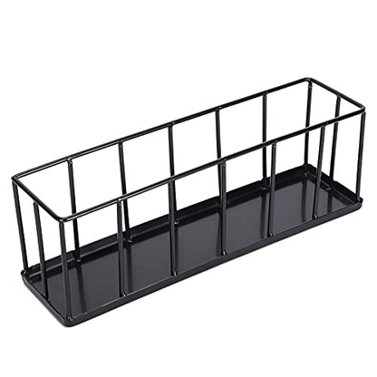 Omabeta Stainless Steel Tortoise Feeder Multifunctional Food Dispenser for Reptiles 30x10x8cm Easy Clean and Safe Feeding (Black)
