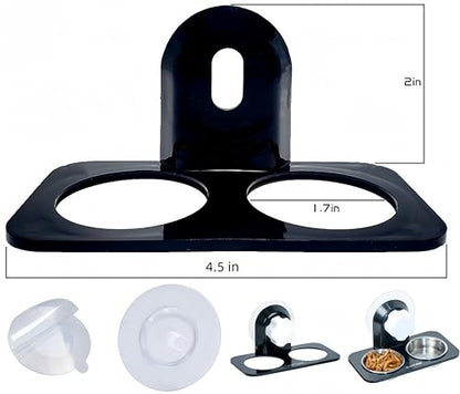 Lizard Gecko Feeding Ledge Holder, with 0.5oz Stainless Steel 10Cups | Gecko Feeding Ledge, Non-Suction Cup, with Stainless Steel Cups, Reptile Food Bowls Water Dish,Lizard Accessories Supplies