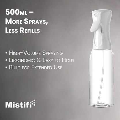 Garden Mist – Continuous Ultra Fine Mist Spray Bottle for Plants, Gardening, Flowers, Indoor & Outdoor Use, Refillable Large Mister(500ml 1Pc, Transparent bottle) - color: Transparent bottle, style: 500ml 1Pc