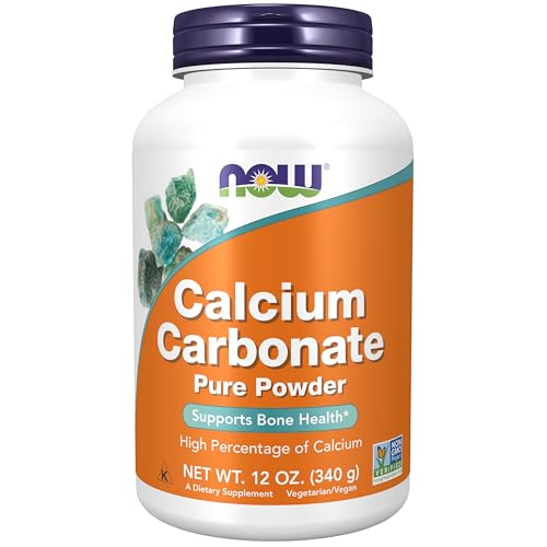 NOW Foods Supplements, Calcium Carbonate Powder, High Percentage of Calcium, Supports Bone Health*, 12-Ounce - size: 12 Ounce (Pack of 1)