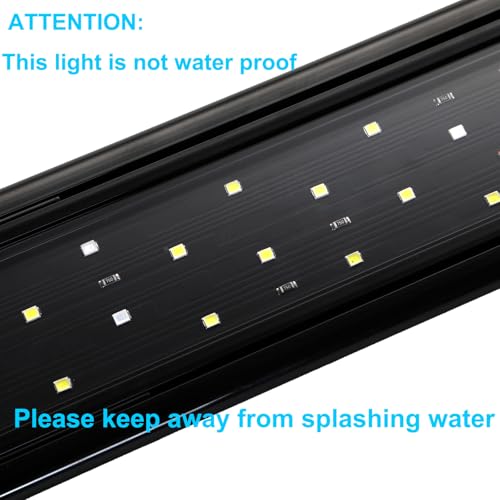 AQUANEAT LED Aquarium Light Full Spectrum 17 Inch Light Body with Extendable Brackets for 18 Inch to 24 Inch Fish Tank Light Fresh Water - size: 18"-24"