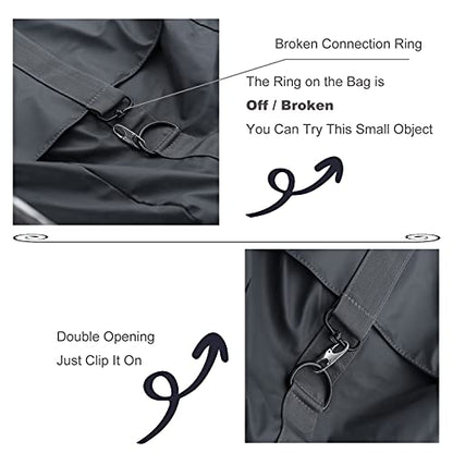 Zpsolution Double Small Carabiner Clips - Zipper Clip Theft Deterrent - Securing Pulls Closed - Zipper Pull Replacement - color: 4 Black