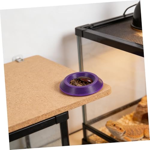 SOLUSTRE 12pcs Plastic Reptile Feeding Bowls Nontip Base, Portable Small Food Dishes for Lizards and Bearded Dragons, for Transporting and Outdoor Activities