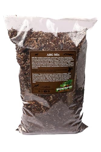 Finn's Frog Farm ABG Mix Tropical Terrarium and Vivarium Substrate -1 Gallon, Brown