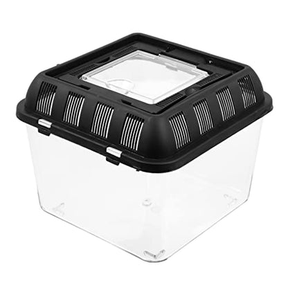 FOMIYES Portable Breeding Box for Lizards Spiders Reptile Feeder Transport Box Breathing Pet Supply Accessories