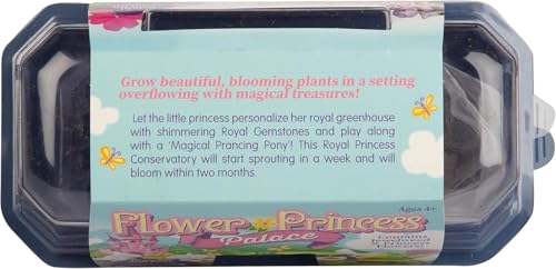 Grow Your Own Flower Princess Palace Terrarium Starter Kit - Blooming Jewelweed & Princess Flowers, Includes Pony, Royal Gems & Complete Supplies to Start Growing in a Week - style: Flower Princess Palace