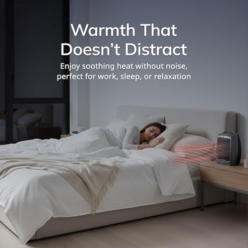 Lasko Portable Indoor Ceramic Space Heater - 9” - 754201 - Dark Gray | Electric, Tip-Over Safety Switch, Overheat Protection, Thermostat, 2 Heat Settings, 2 Speeds, Safe for Home, 1500W - size: 9.2 Inches - With Tip-Over Switch