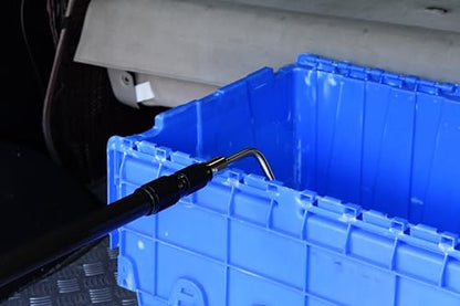 7FT Telescopic Aluminum Snake Hook, 2-in-1 Extendable Truck Cargo Grabber, Heavy Duty Wildlife & Pickup Retrieval Tool