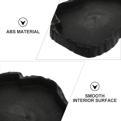 Cabilock Reptile Food and Water Bowl Gray Practical Gecko Feeder Escape-Proof Pet Feeding Dish for Lizards Frogs and Spiders in Terrariums