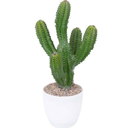 Artificial Cactus 14inch Faux Cacti Fake Succulent Plants for Indoor Outdoor Home Office Garden Decor - size: 14inches
