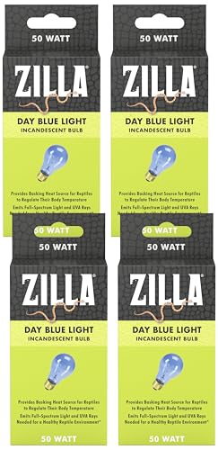 Zilla Incandescent Bulb, Day Blue (Pack of 4) - size: 50 Watts (Pack of 4), style: Day Blue