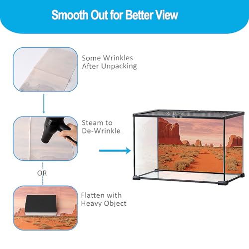 3 Pcs Reptile Tank Background, Bearded Dragon Tank Accessories, 36x18 inches 40 Gallon Polyester Terrarium Background Décor for Leopard Gecko, Crested Gecko, Turtle, Bearded Dragon
