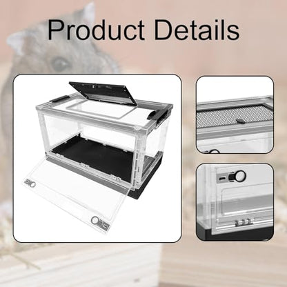 Reptile Breeding Box Climbing Pet Breeding Box with Ventilation Turtle Transport