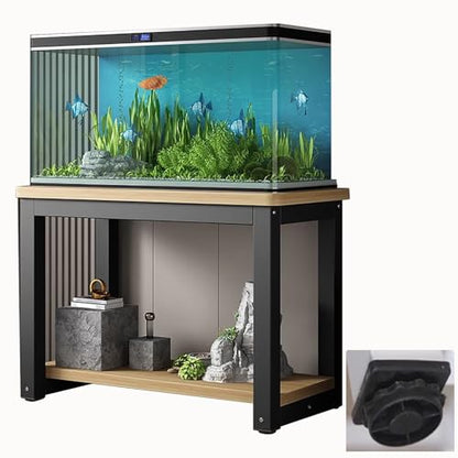 Multi-Tier Fish Tank Stand & Non-Slip Terrarium Holder, Large Storage Rack for 2 Insect Tanks, Steel Breeding Rack for Bedroom Corner (Natural, 90x40 cm),Natural,90x40 cm (35 3/8 x 15 3/4") - size: 90x40 cm (35 3/8 x 15 3/4")