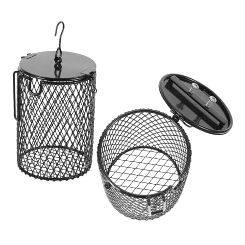 2Pcs Reptile Heat Lamp Mesh Cover Scalding Shade for Bird Cage Reptile Box Easy to Install Heating Accessory for Parrots Turtles and Lizards