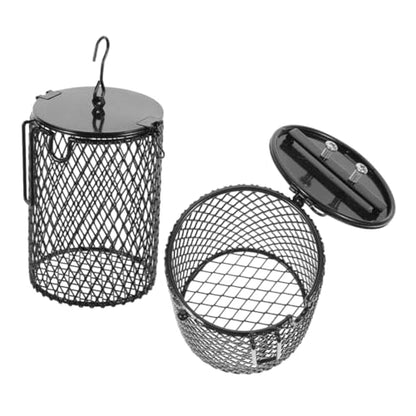 2Pcs Reptile Heat Lamp Mesh Cover Scalding Shade for Bird Cage Reptile Box Easy to Install Heating Accessory for Parrots Turtles and Lizards