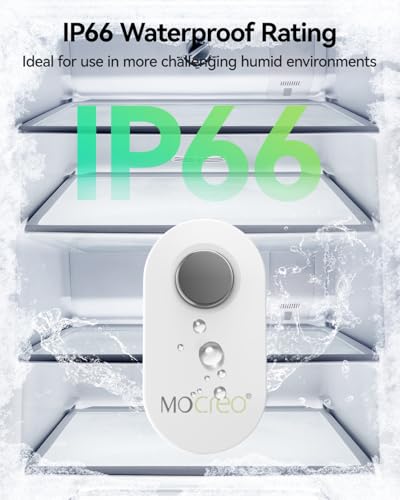 WiFi Remote Thermometer Freezer Alarm, 1/3 Mile Long Range, IP66 Waterproof, App Email Alert, with Digital Monitor Hub, 2 Smart Wireless Temperature Sensors for Fridge, RV, Greenhouse - style: 1 Long Range LCD Hub + 2 Waterproof Sensors