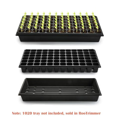 RooTrimmer Deep 72 Cell Seedling Trays, Thick Durable 72 Cell Plug Tray Big Cell Seed Trays for 1020 Flat Trays Germination (10-Pack, 21.25"×11", 2.36" Height, High) - color: Black, size: 72 Cells-Deep-10P