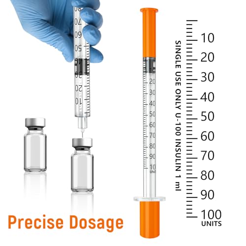 Jeringas con agujas para inyectar, 30G 1ml/cc 1/2"(12.7mm) jeringas, Pack of 25. - size: 1ml-30G 1/2", style: 25 Pack